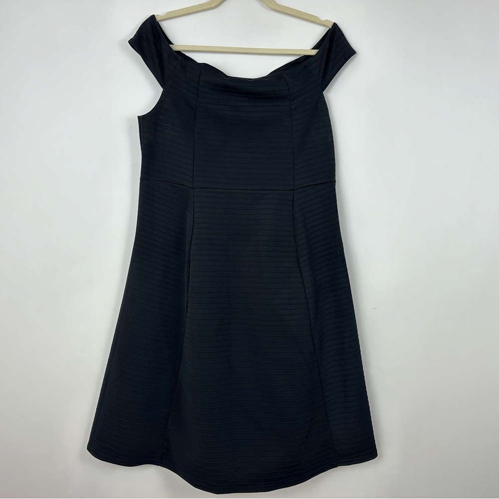 ASOS Design Maternity Dress Womens US 8 UK 12 Black Off Shoulder